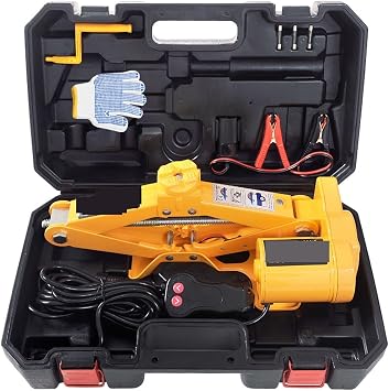 Portable Hydraulic Jack, 12V Car Electric Jack Portable Scissor Jacks Automatic Lifting 2Ton Machinisms Lift Jack Wheel Disassembly Replacement Aid Tools