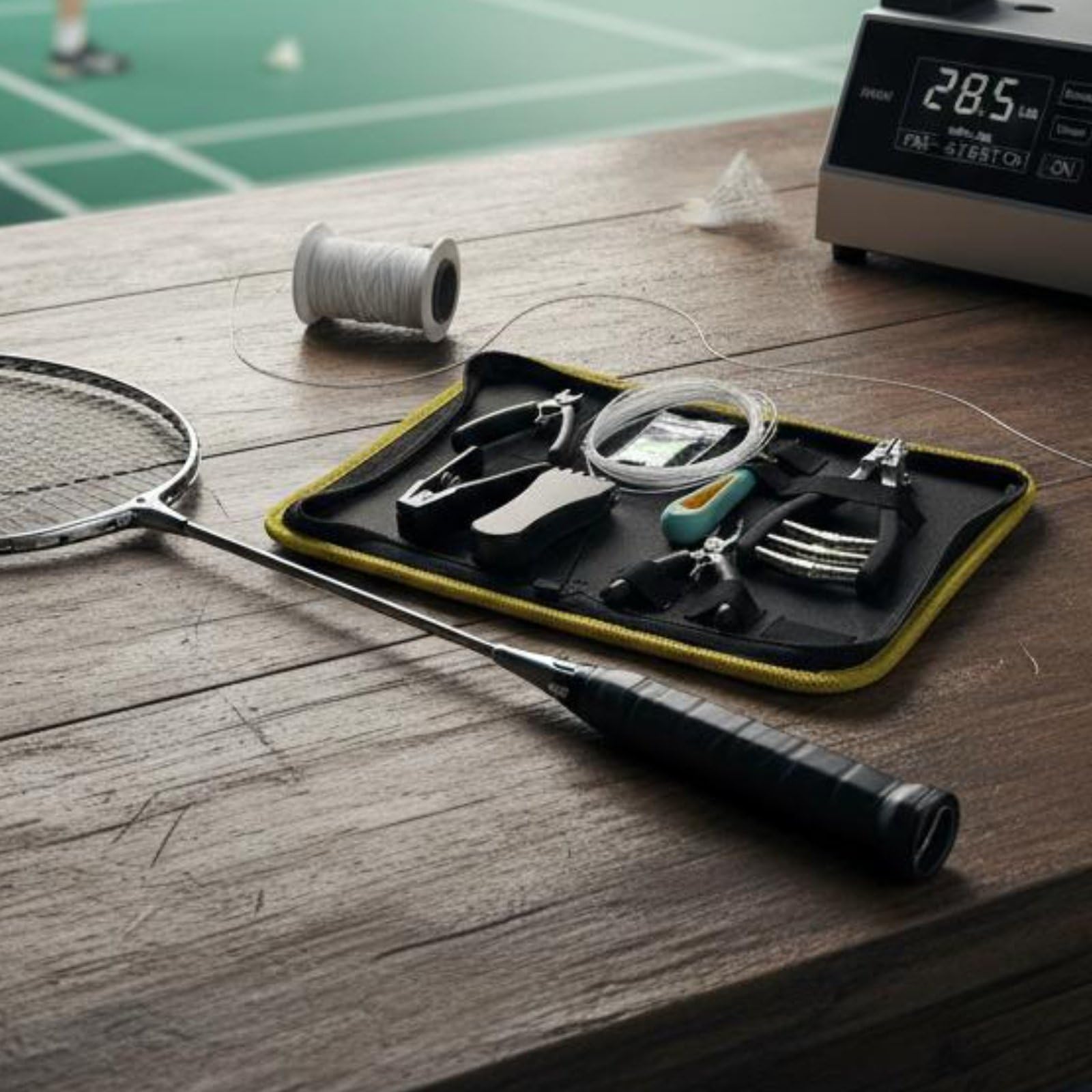 Badmintonschläger Besaitungswerkzeug Set einfache Bedienung Badminton Bespannungsset & rostfrei Badminton Besaitungsset für Turniere