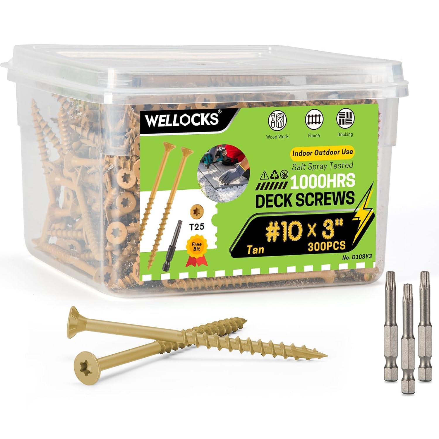 WELLOCKS #10 x 3" 300pc