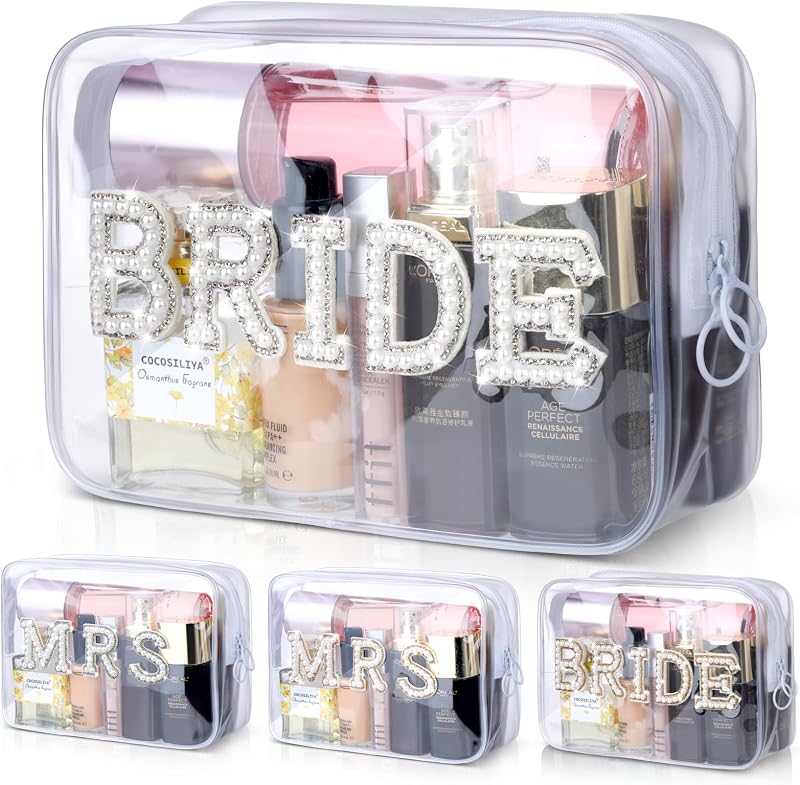 Necessaire de maquiagem Etercycle BRIDE transparente com zíper, 1 unidade