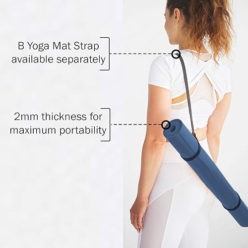 Miniatura 3 de B YOGA Traveller - Tapete de yoga antideslizante de 0.079in de grosor, muy agarre, alto rendimiento, 100% goma adhesiva, para yoga, pilates,