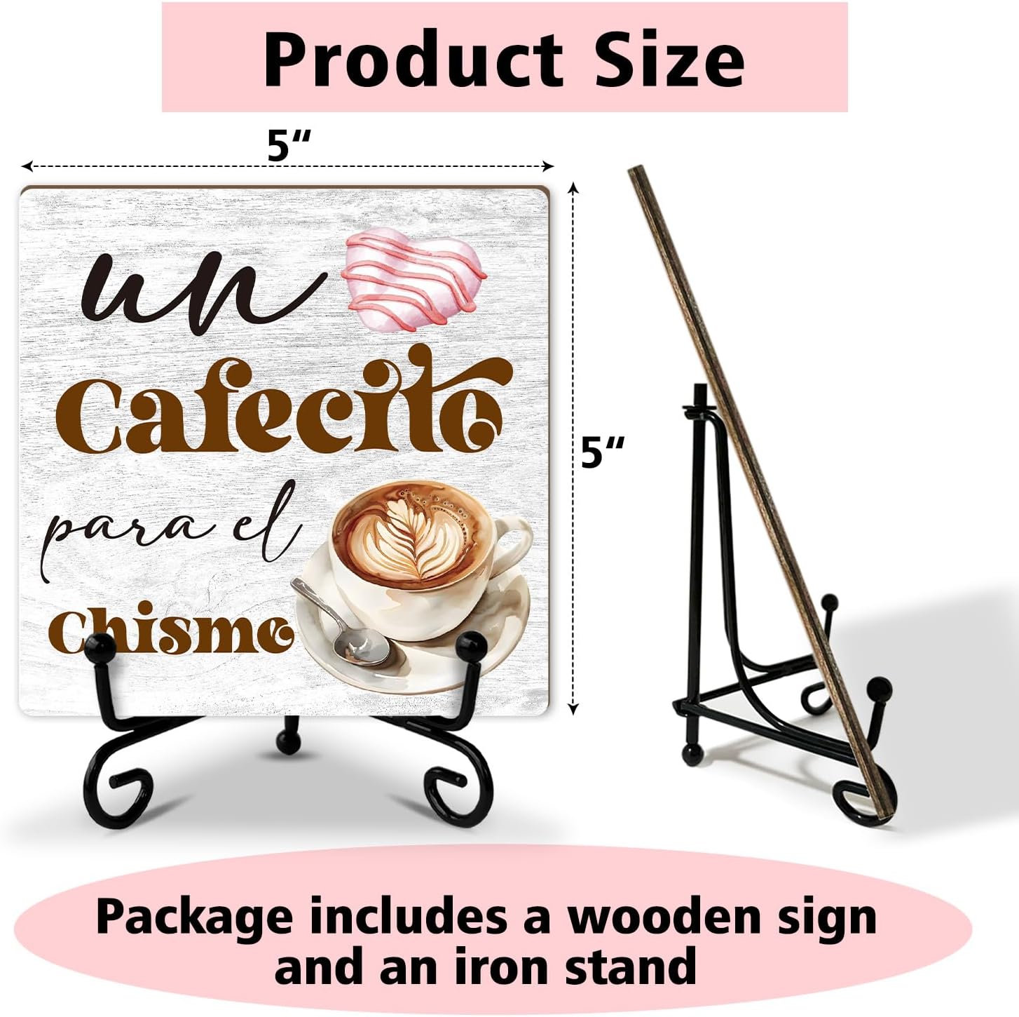 Coffee Bar Decor, Coffee Station Signs, Cafe Gifts Home Office Desk Decor Wood Sign -MP41 image 2