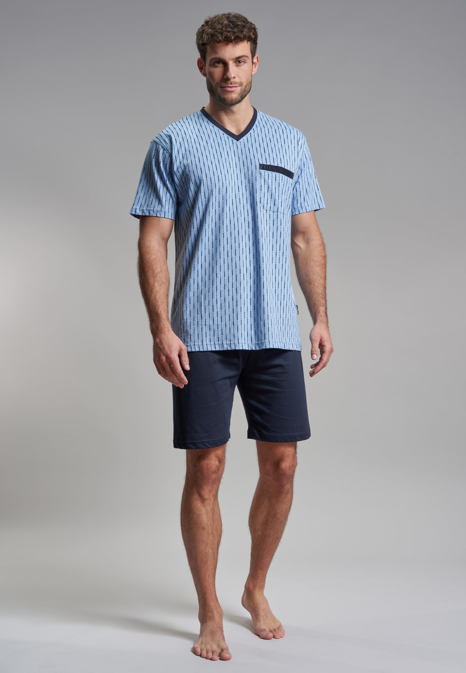 Götzburg Herren Shorty blau bedruckt 1er Pack