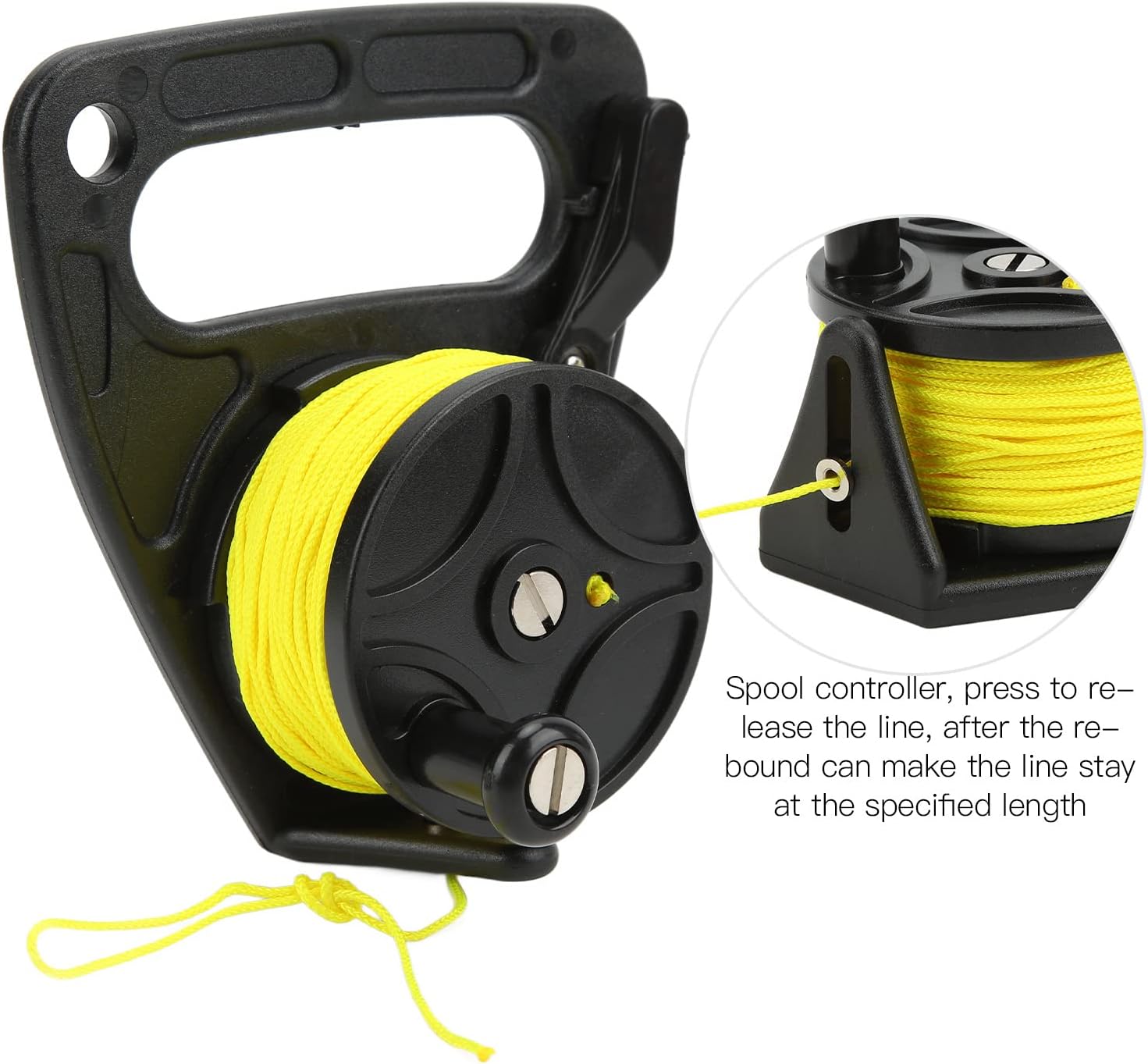 Folanda Dive Reel with Thumb Stopper, Portable Scuba Diving Reel Kayak