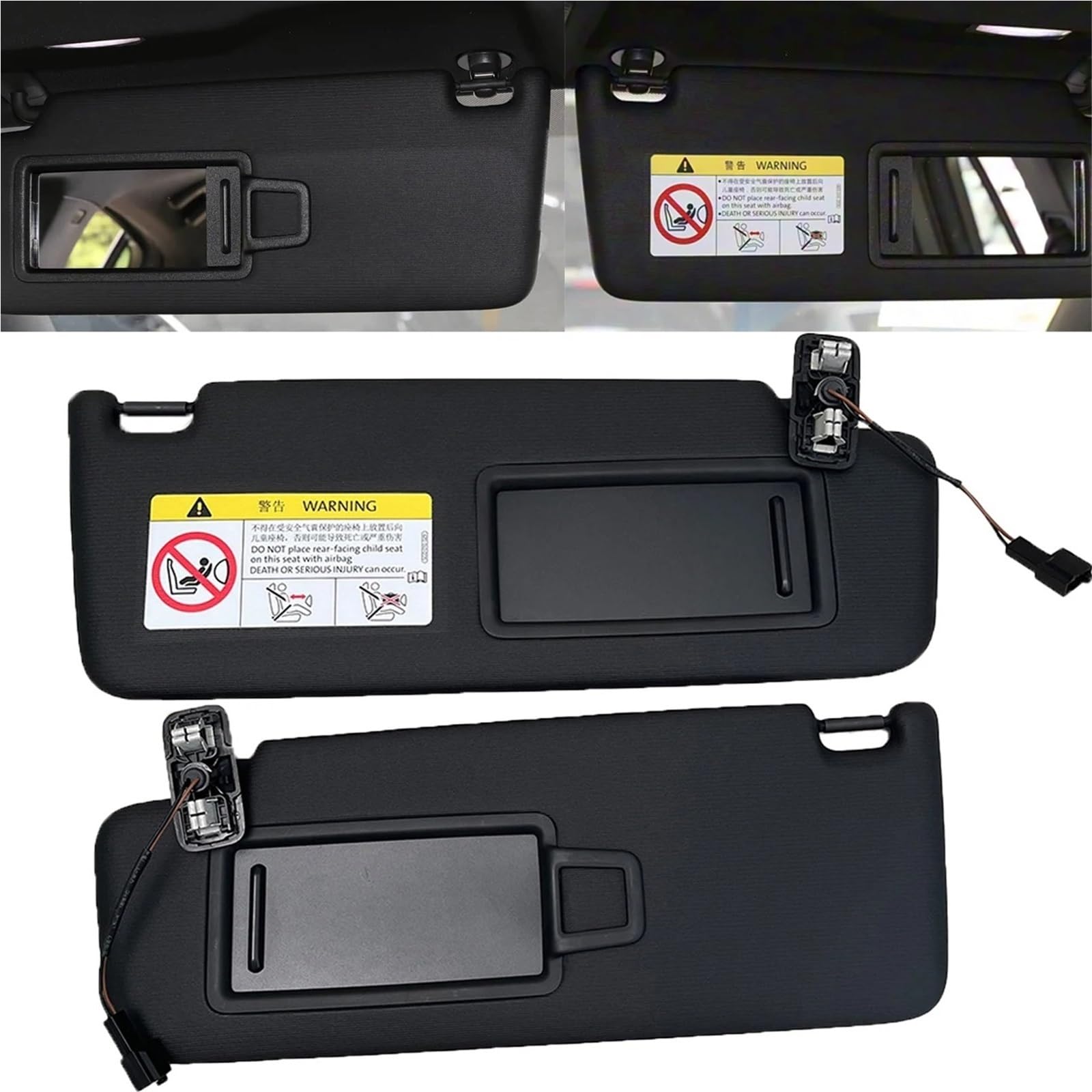 Pare-Soleil Côté pour Seat pour Arona pour Ateca pour Ibiza St 5GG857551 5GG857552 5G0857551 5G0857552 Pare-Soleil Noir Pare-soleils IntéRieur(Left)
