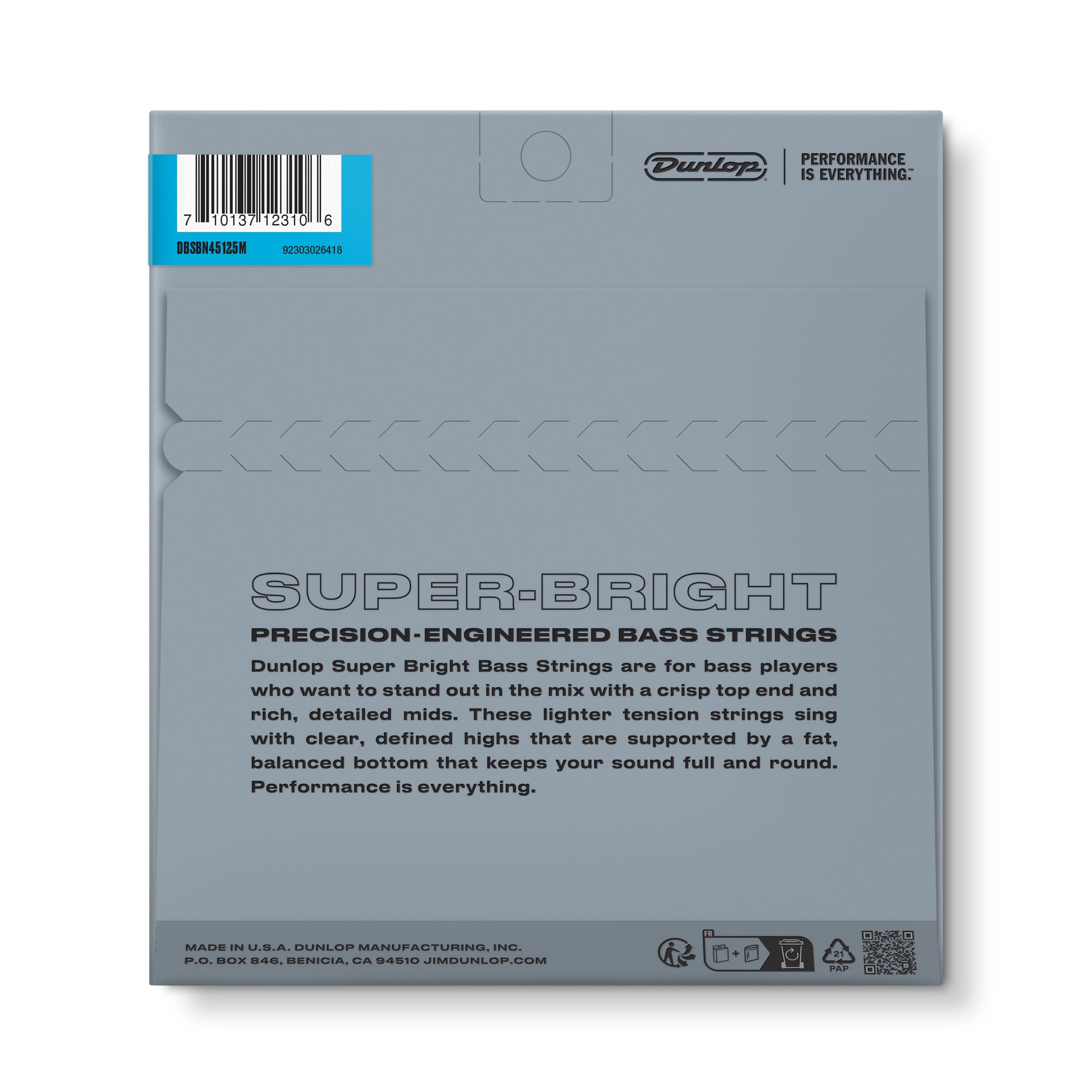 Cuerdas para bajo Dunlop SB Nickel Medium 45-125 5 cordes