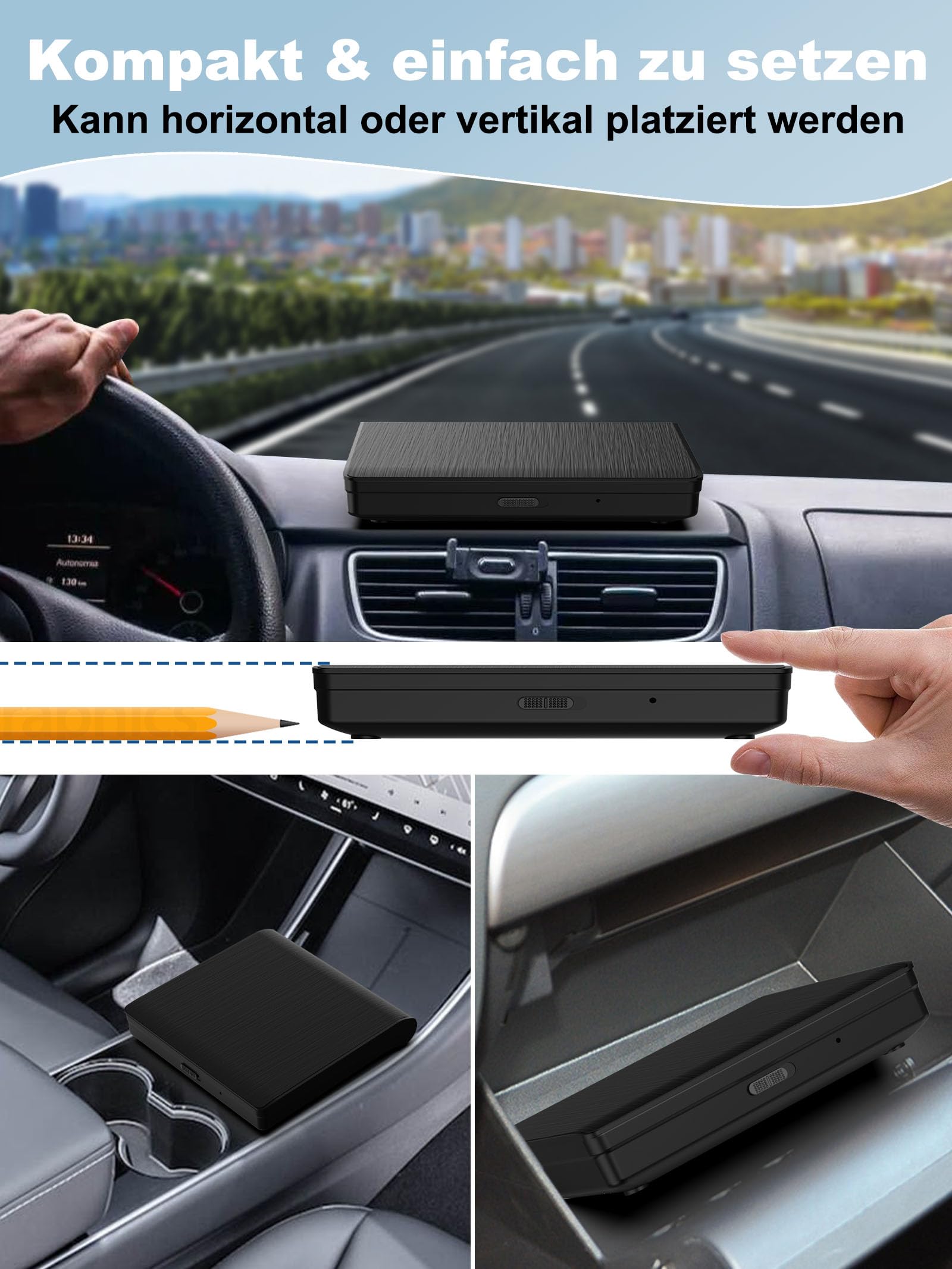 CD Laufwerk Player Extern per USB-Anschluss - Lehwey Universal CD Player für Auto PKW LKW, Upgrade mit Audio Adapter, Externes CD Laufwerk für Laptop, PC, Fernseher, kompatibel mit Android Autoradio