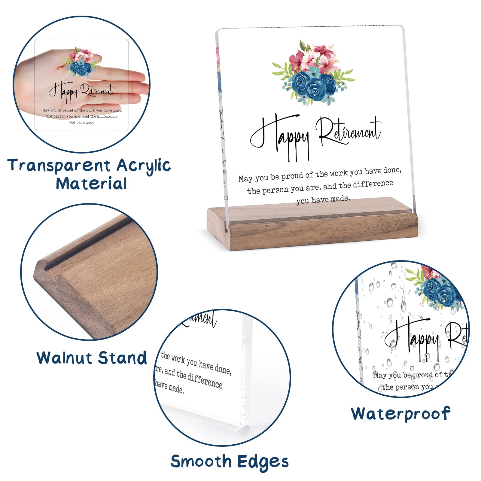 Placa Acrílica De Despedida - Regalo Para Mujeres, Jubilación, Nuevo Trabajo, Colegas, Enfermeras, Maestras