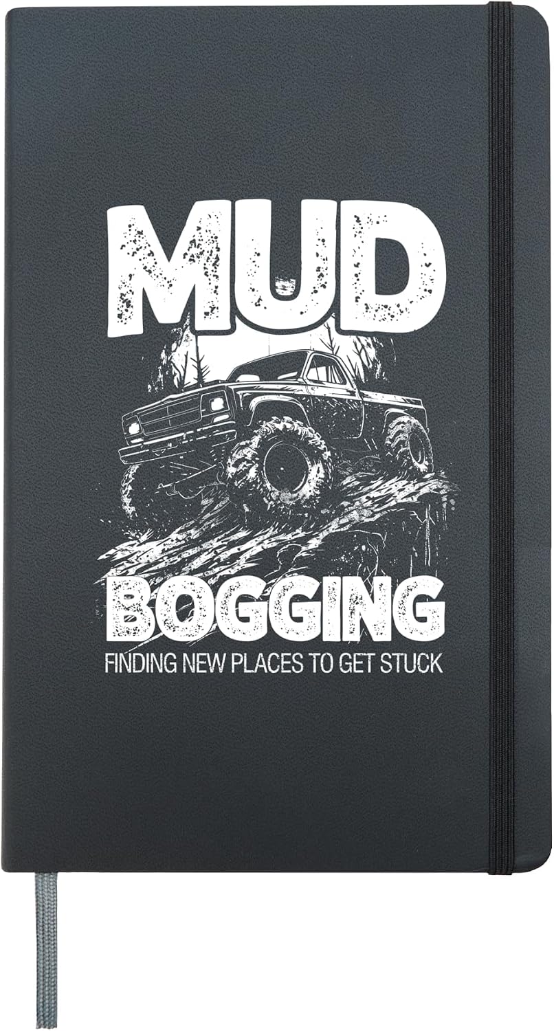 Mud Bogging: Off-Road Accessories Mudding Games Ride Trucks Hardcover Journal, Black