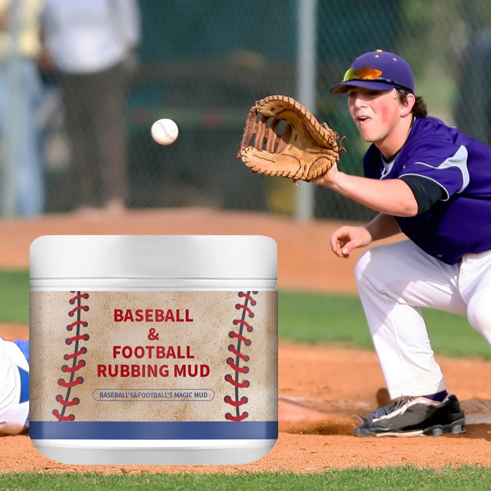 Baseball Mud, Ball Softening Clay, Darkening Grip Enhancer, Game-Ready Conditioning for Footballs, Baseballs, Practice, School Sports, Outdoor Leagues, Training Fields, or Game Day Use