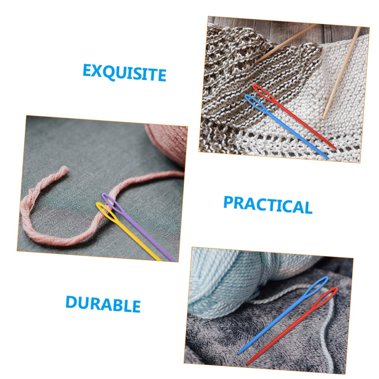 STOBOK Bunte Hand-nähnadeln Große Augen Für Und -projekte Für Stricken Sticken Und Kunsthandwerk