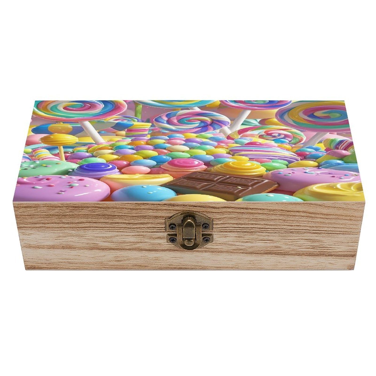 LZQPOEAS Candy Wooden Box Storage Space to Organize Jewelry in A Beautiful Small Storage Box Decorative Card Boxes Memory Treasure Boxes for Crafts And Photo Storage
