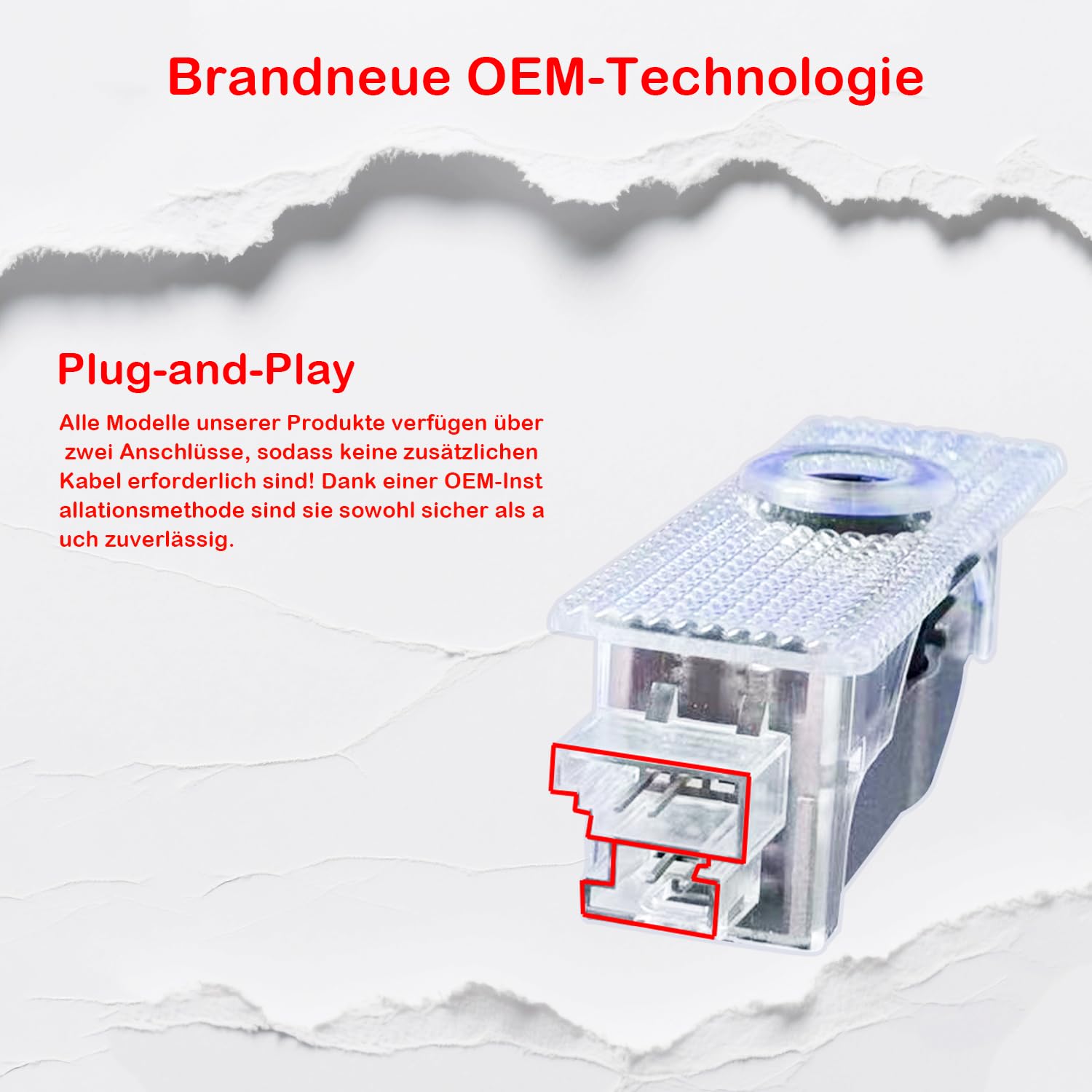 4x Nie Verblassen 4K HD Autotürleuchten, Begrüßungsleuchten, Türprojektionsleuchten, Kompatibel mit 1/2/3/4/5/6/7/X1/X2/X3/X4/X5/X6/X7/Z/GT