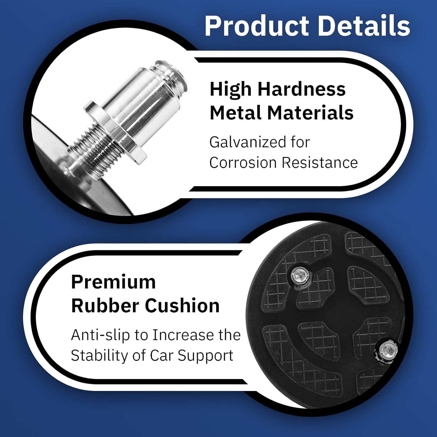 4PCS 35mm Shaft Diameter Car Lift Rubber Tray Heightening Feet Plus High Leg Pads, Screw Up Car Lift Pads Heightening Feet Tray