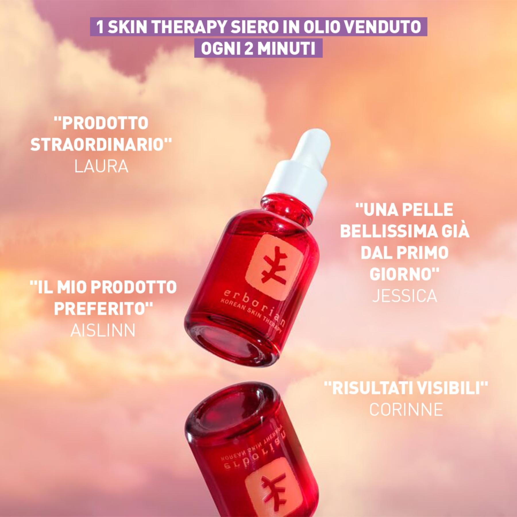 Erborian Skin Therapy Olio Notte Viso Multi-perfezionante Riduce i Segni di Fatica Trattamento Cosmetico Coreano