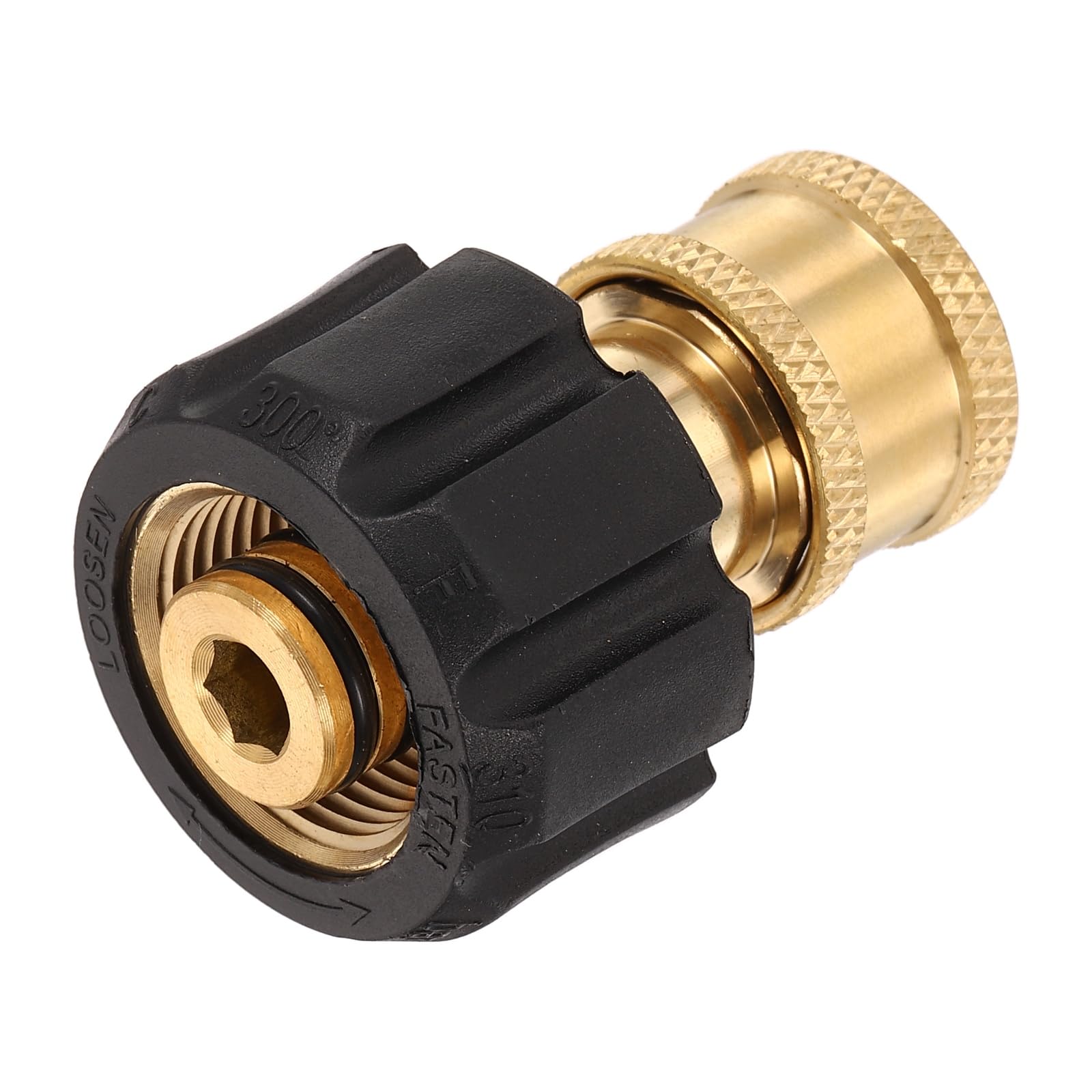 QUARKZMAN Adattatore per Idropulitrice, M22 14mm Femmina A 1/4" Femmina Quick Plug Adattatore Girevole in Ottone per Tubo di Idropulitrici