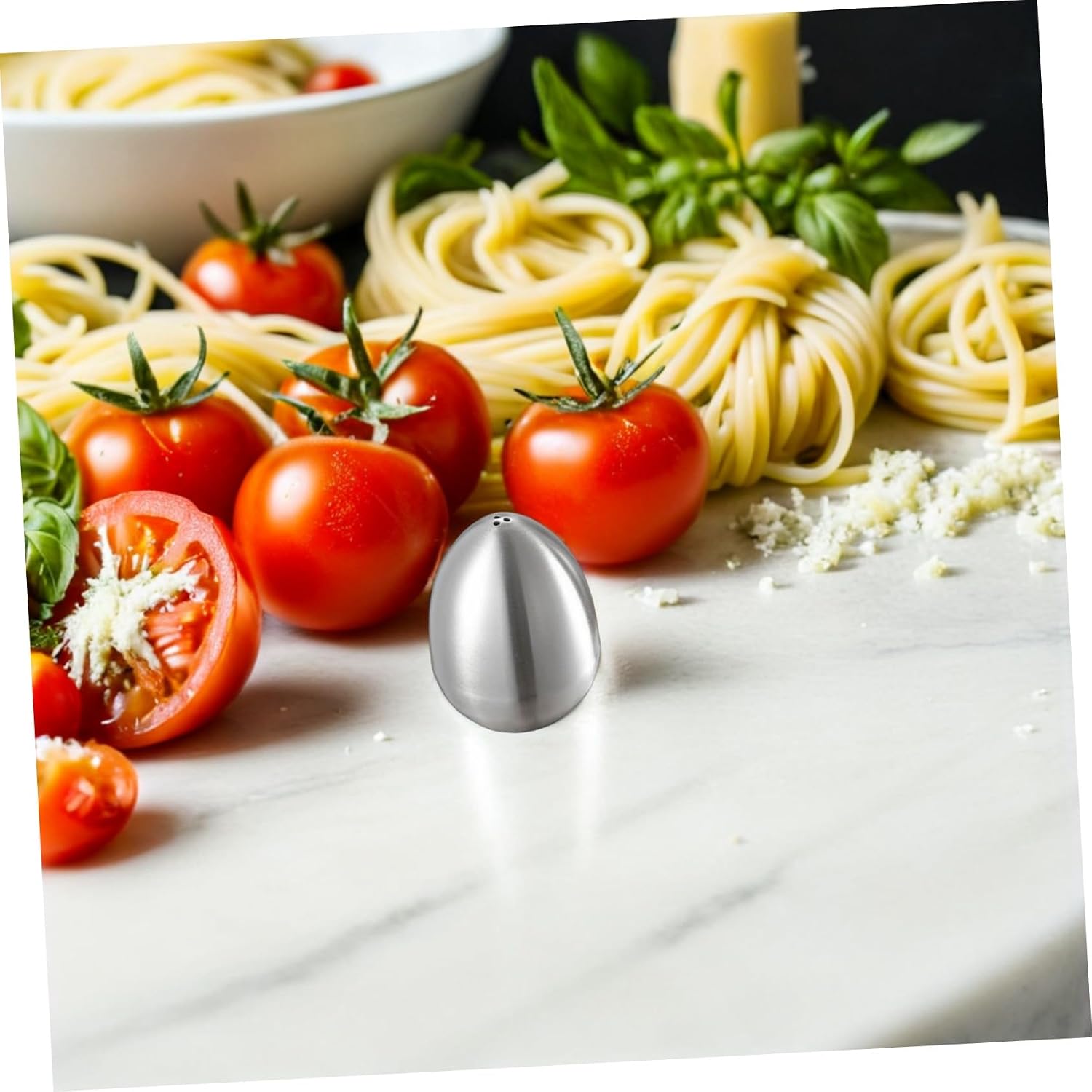 Egg Shaped Pepper Shaker Stainless Steel 3 Hole Rustproof Kitchen