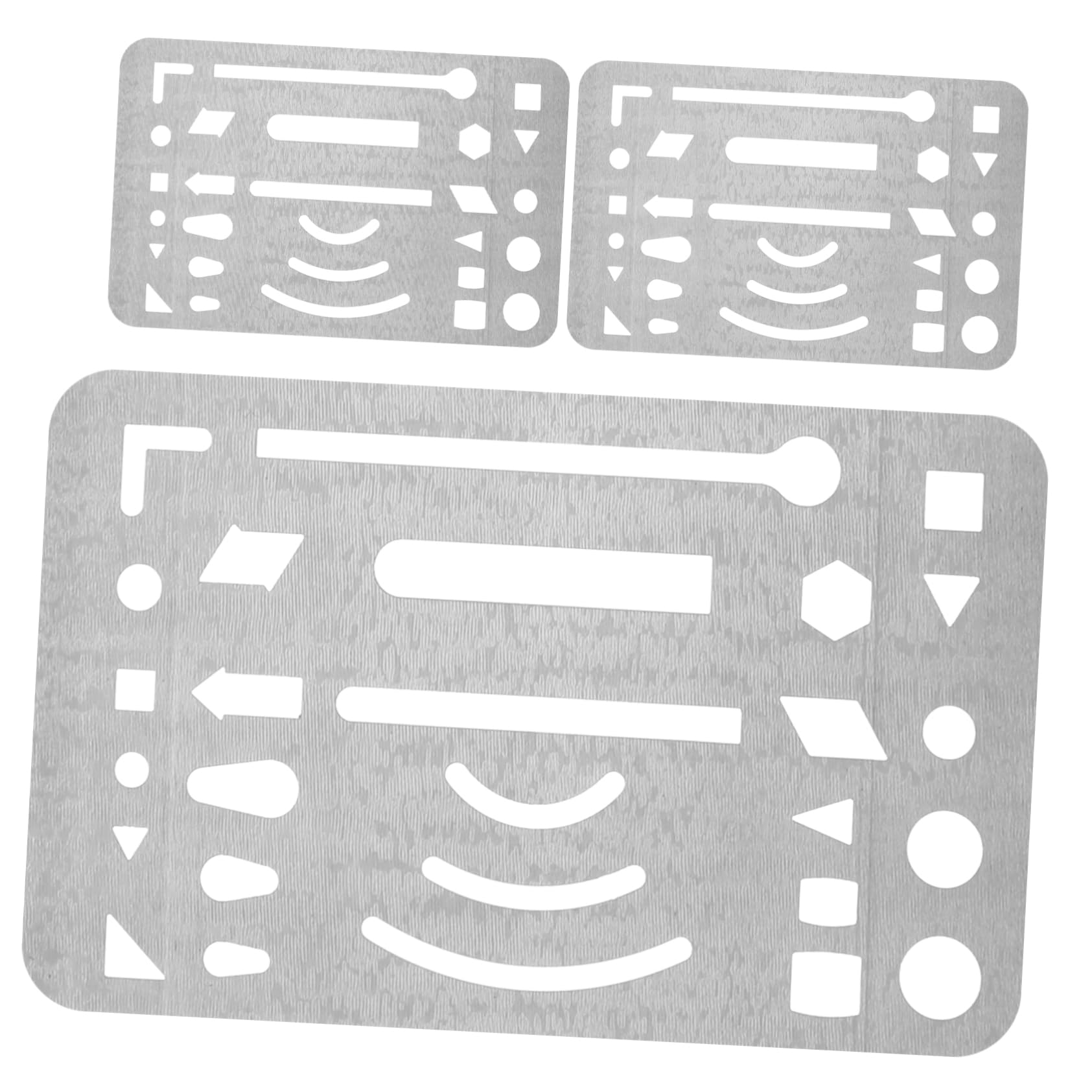 Gogogmee 3 Pcs Architecture Stencil Template Piercing Kits Pattern Drafting Tools Drafting Metal Drafting Eraser Shield Erasing Shield and Eraser Drawing Erasers Round Interior Design