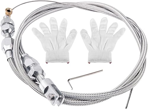 Spurtar Kit de cable de acelerador trenzado de 36 pulgadas, compatible con Chevrolet/Chevy LS1 Engine 97-07 4.8L 5.3L 5.7L 6.0L, 36 pulgadas, kit de