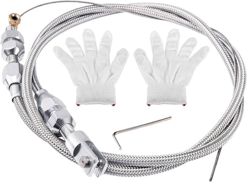 Cabo do acelerador trançado Spurtar 36" ajustável em aço inoxidável para Chevrolet/Chevy LS1 – Kit