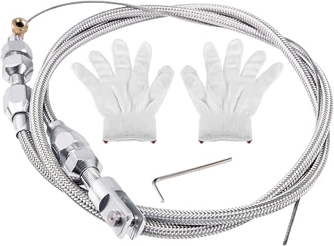 Spurtar 36" LS Braided Throttle Cable Kit Stainless Steel Adjustable