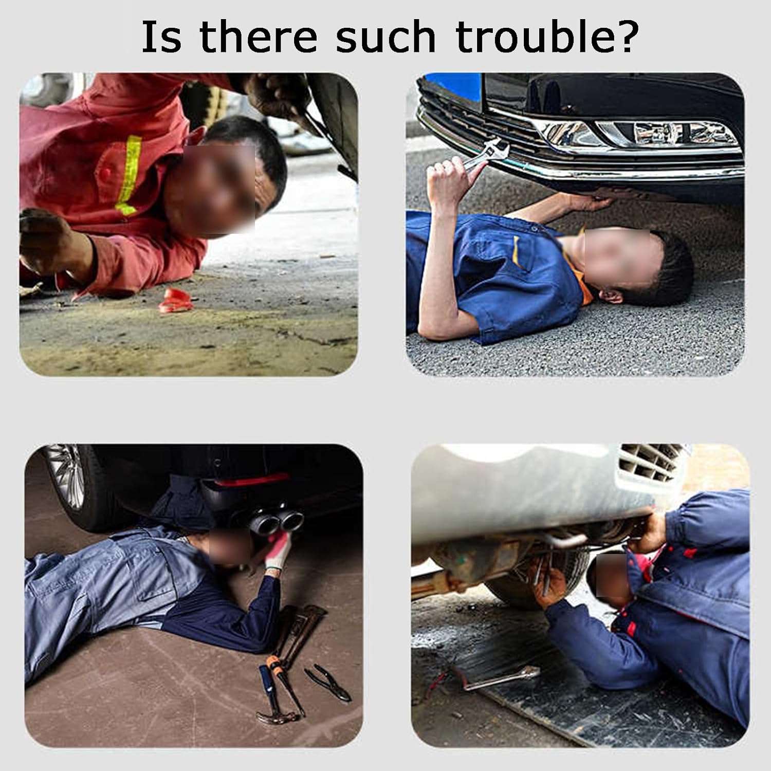 2-in-1折りたたみ式メカニッククリーパー、6つのローリングホイール付きZシート、ガレージ自動車修理工場のスペースを節約