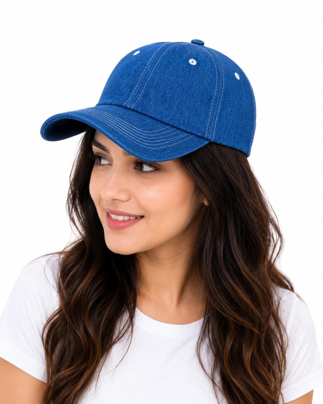 Zacharias Women's Denim Solid Breathable Adjustable Baseball Cap ha-28 (Free Size_Pack of 1)-image-40