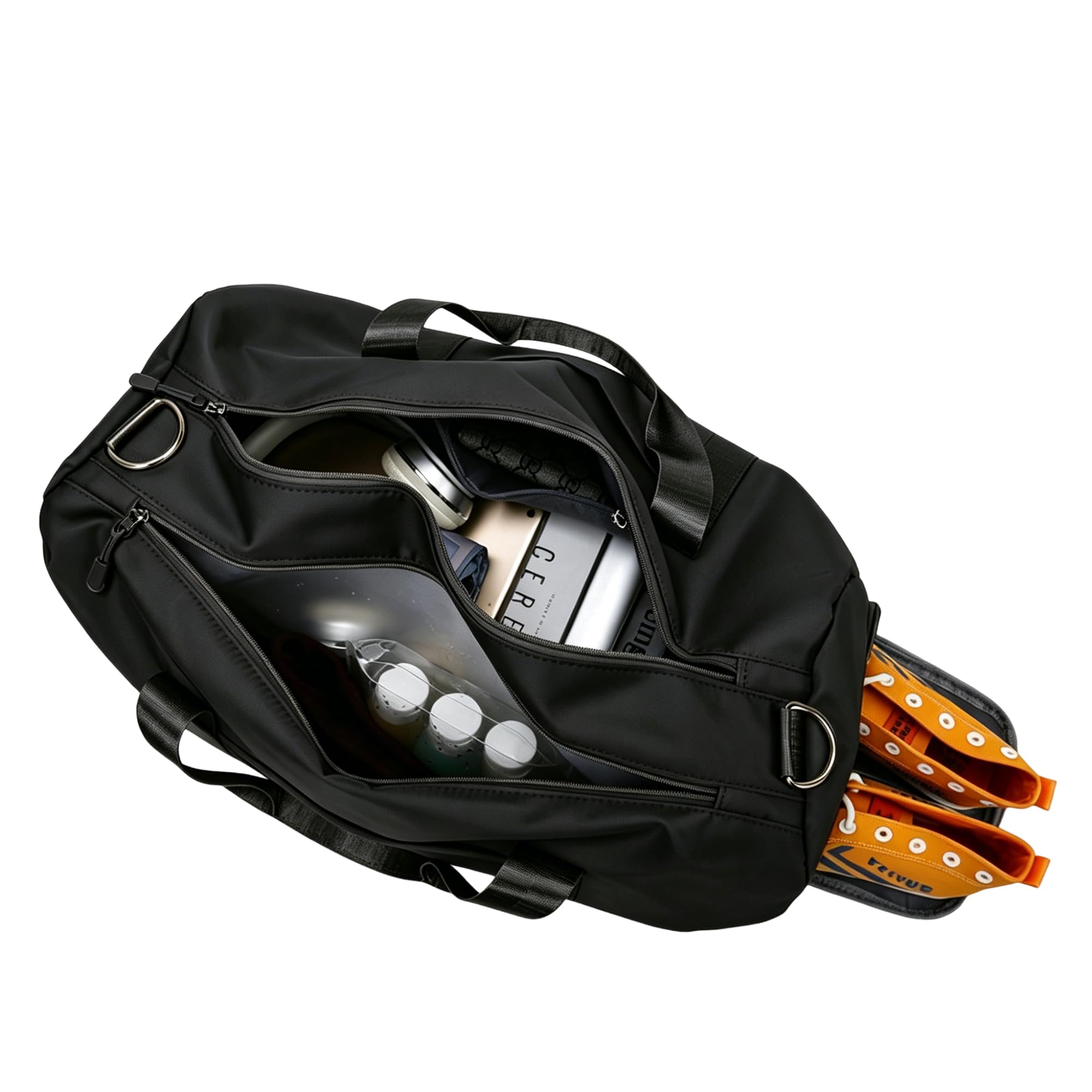 Sac de Sport,Sac de Voyage léger,Sac de Sport Femme,Sac Sport Homme,Gym Bag,Sac de Sport pour Homme et Femme,Compartiment Chaussures,pour Fitness,Basketball,Voyages