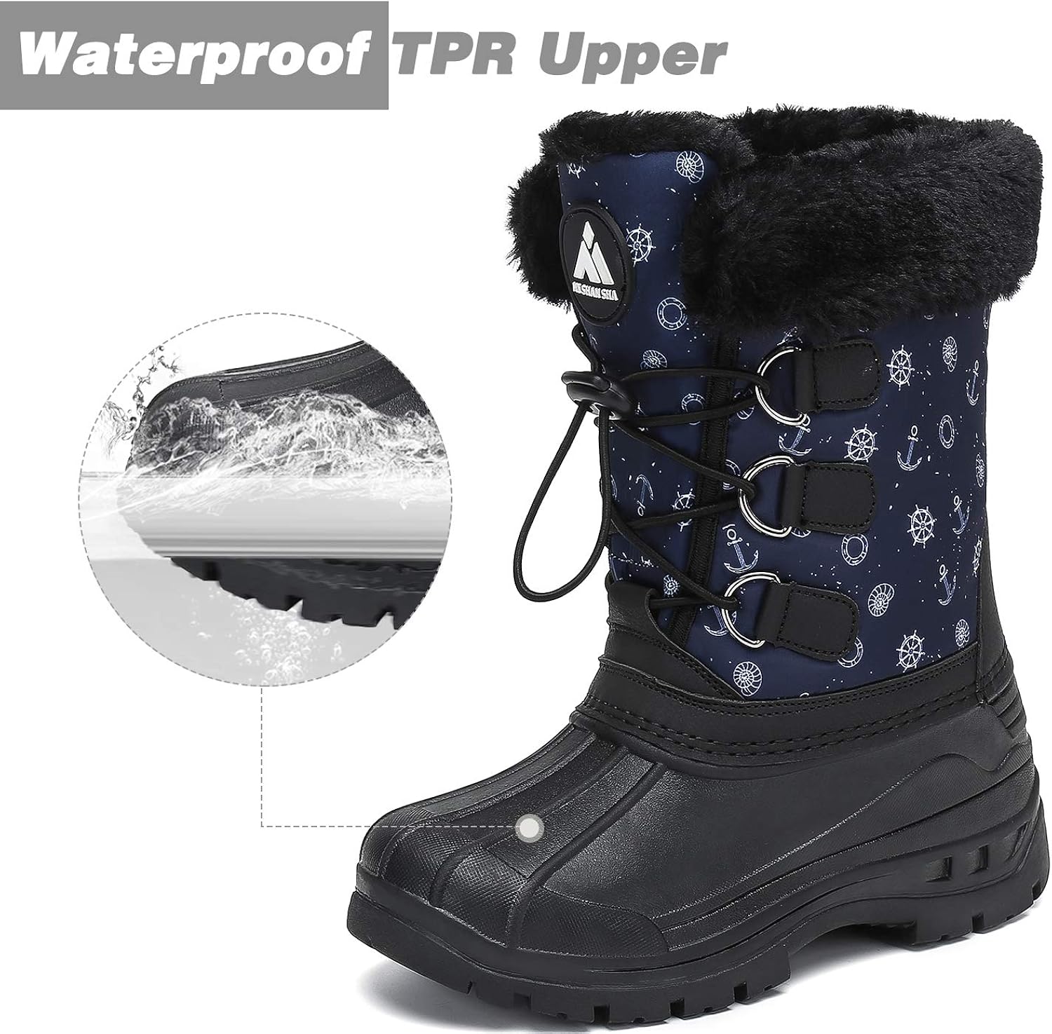 Girls Boys Toddler/Little Kid/Big Kid Winter Snow Boots Warm Waterproof Anti-Slip Anti-Collision Hight-Cut for Outdoor Skiing : Clothing, Shoes & Jewelry