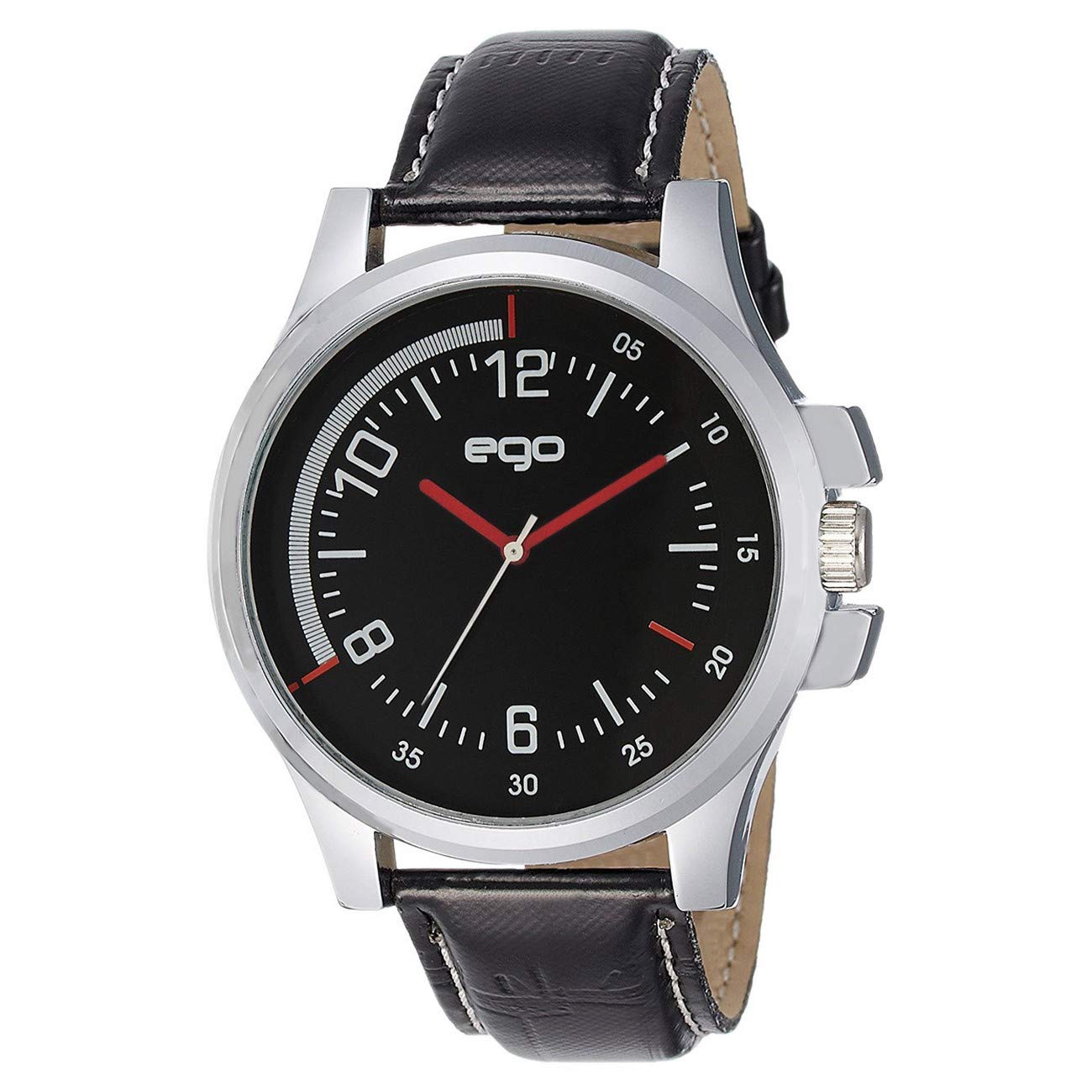 Ego Analog Black Dial Mens Faux Leather Watch-E-01025Lagc (B00H9ZB6C0) Amazon Price History, Amazon Price Tracker