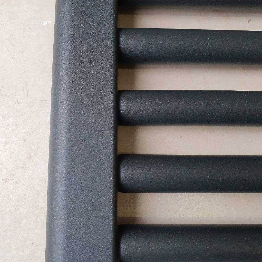 Antracite dritto scaldasalviette W500mm x H800mm piatto riscaldamento centralizzato asciugamano radiatore