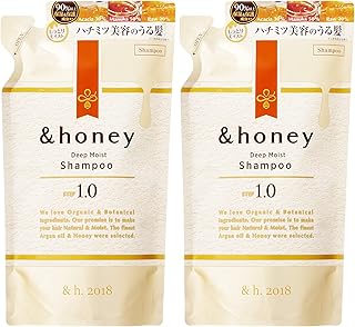 &honey (アンドハニー) ディープ モイスト シャンプー 1.0 詰め替え 2セット 350ml | シャンプー