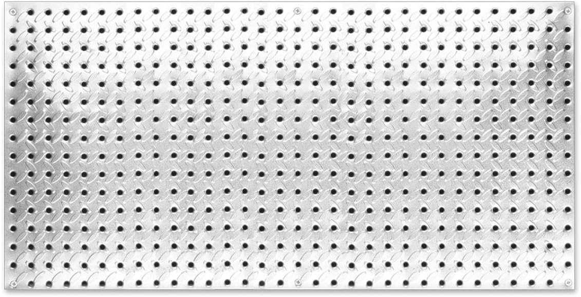 John Sterling Heavyweight Diamond Plate Steel Pegboard, 16 by 32-Inch