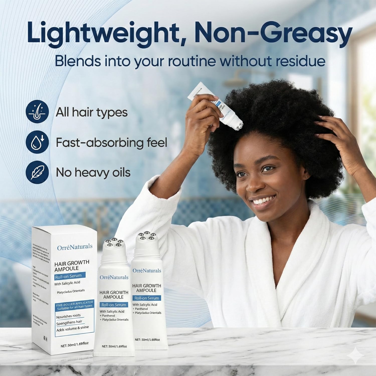 Orrenaturals Hair Revival Scalp Ampoule with Pumpkin Seed, Aloe & Menthol