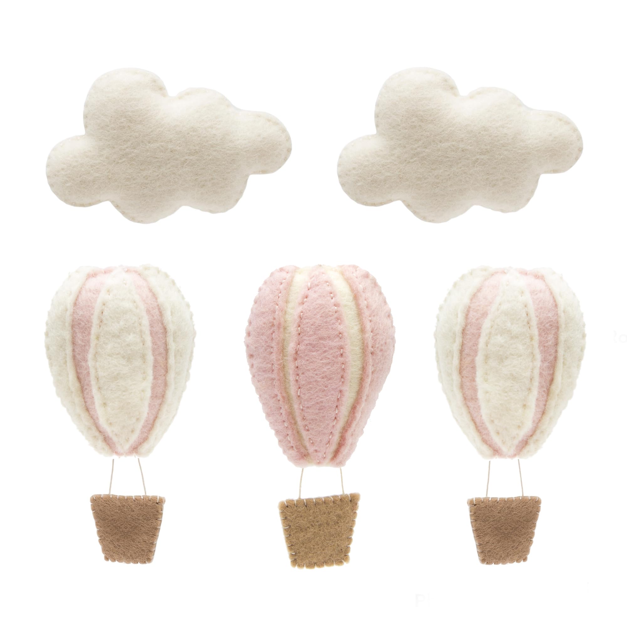 GLACIART ONE Hot Air Balloon & Cloud Decoration | Hanging Wall Decor, Bedroom Wall Banners, Room Accessories or Ceiling Mobile | Use for Garland or Crib | Great Gift Idea