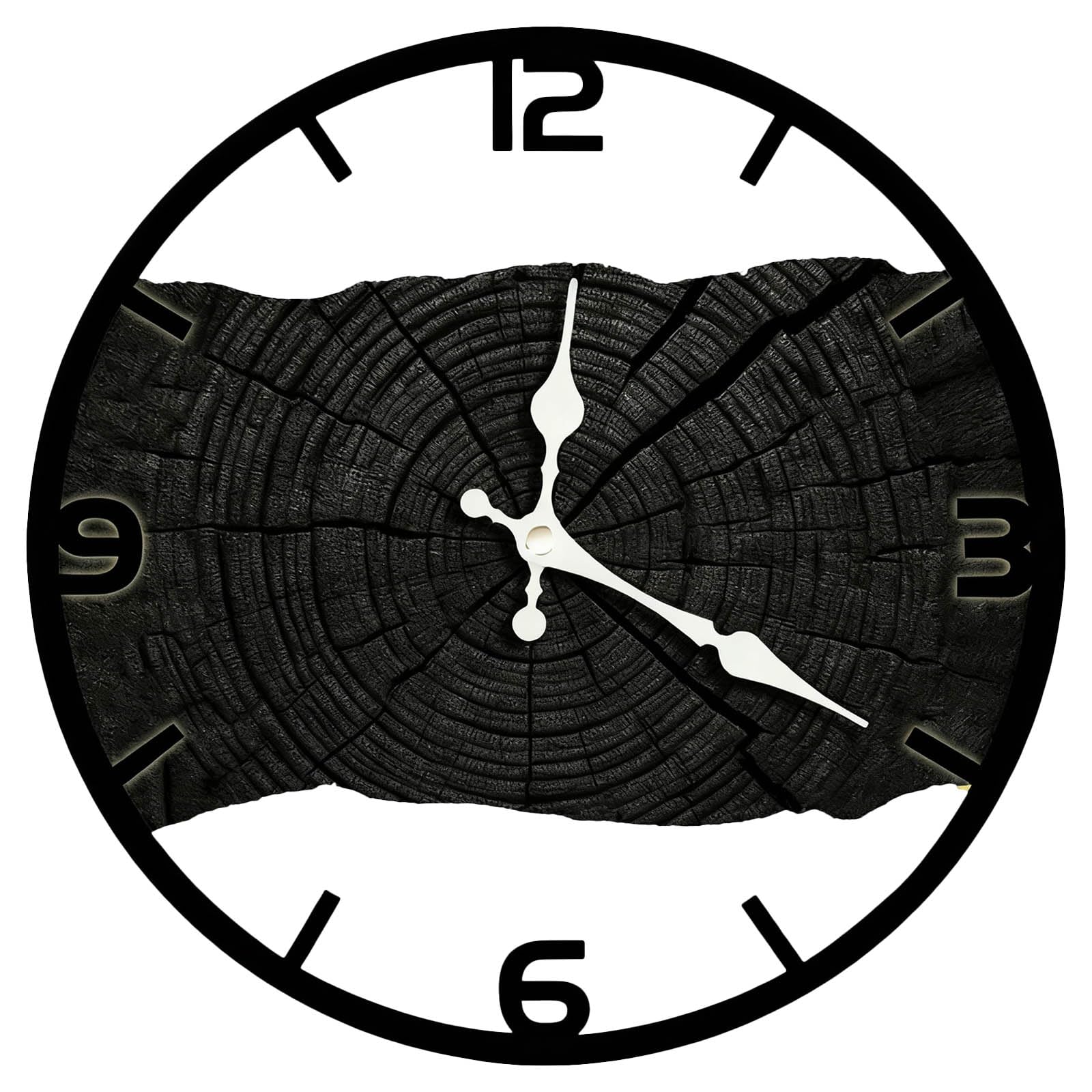 Horloge murale en bois sans tic-tac pour salon et chambre à coucher