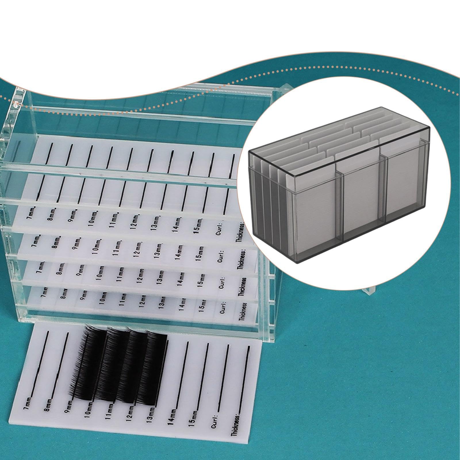 Boîte de Rangement pour Cils Contenant à Maquillage Porte-palette Étui à Faux Cils Organisateur de Plateau à 15 Niveaux Anti-poussière Adapté pour, Noir