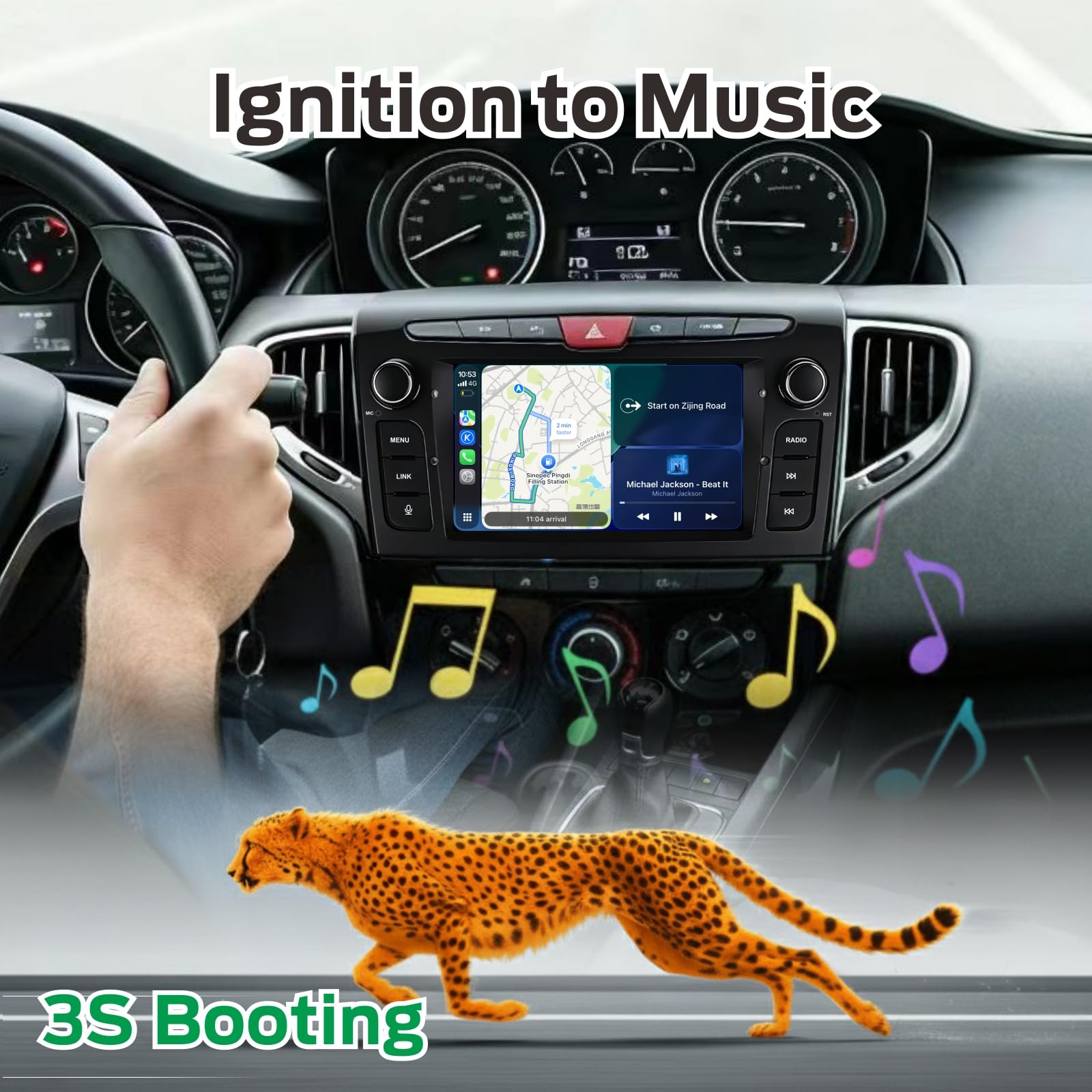 Autoradio Linux per Lancia Ypsilon 2011-2020 con CarPlay Wireless e Android Auto, avvio in 2 secondi, comandi fisici tramite manopola, audio di livello OEM, installazione Plug & Play