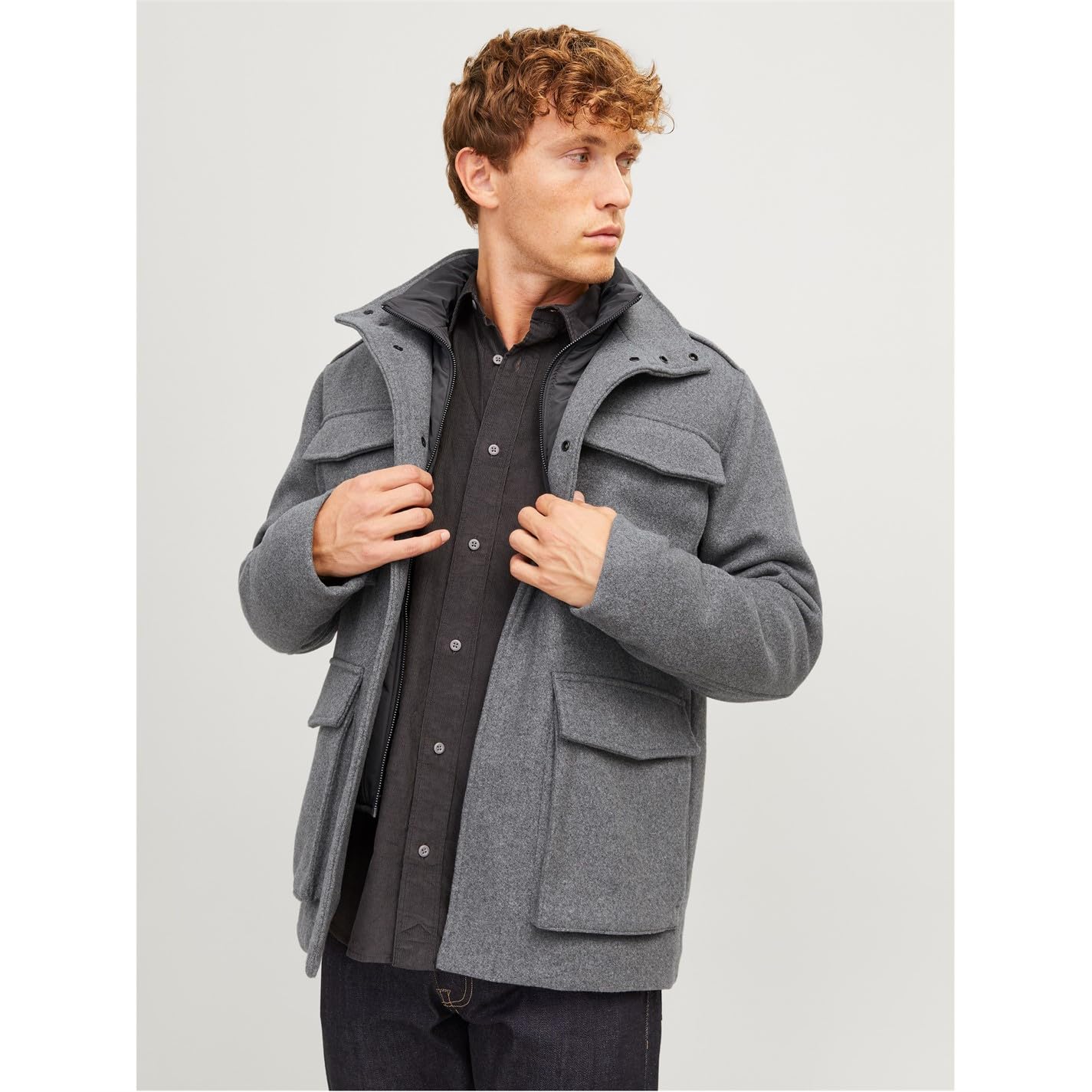 JACK & JONES Jprccalex Wool Blend Field Jacket Sn Giacca Uomo (Pacco da 1)