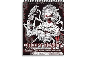 Creepy Beauty Coloring Book Wirebound: Unleash Your Inner Artist with Spine-Tingling Illustrations
