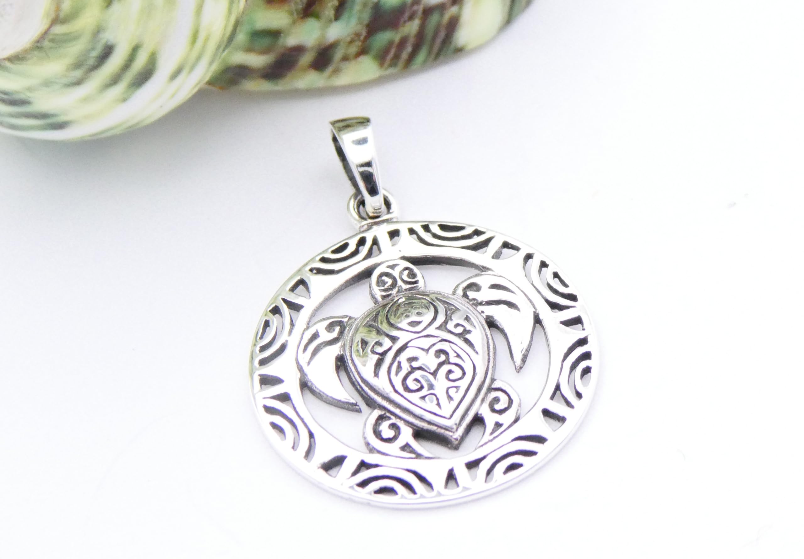Zawieszka srebrna, żółw Maori, srebro wysokiej próby 925, symbol ochronny, prezent, biżuteria, uniseks