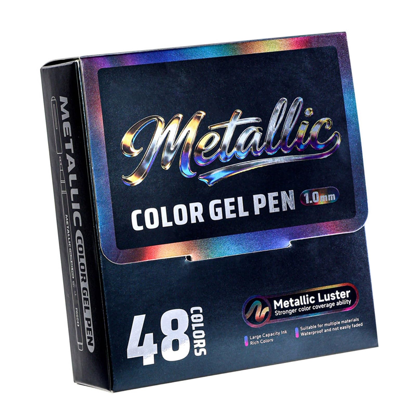 Penna per inchiostri gel acrilico multicolore Penna gel metallizzata a 48 colori per schizzi vetro ceramica Legno plastica Pietra Pennarelli artistici a prova sbiadimento