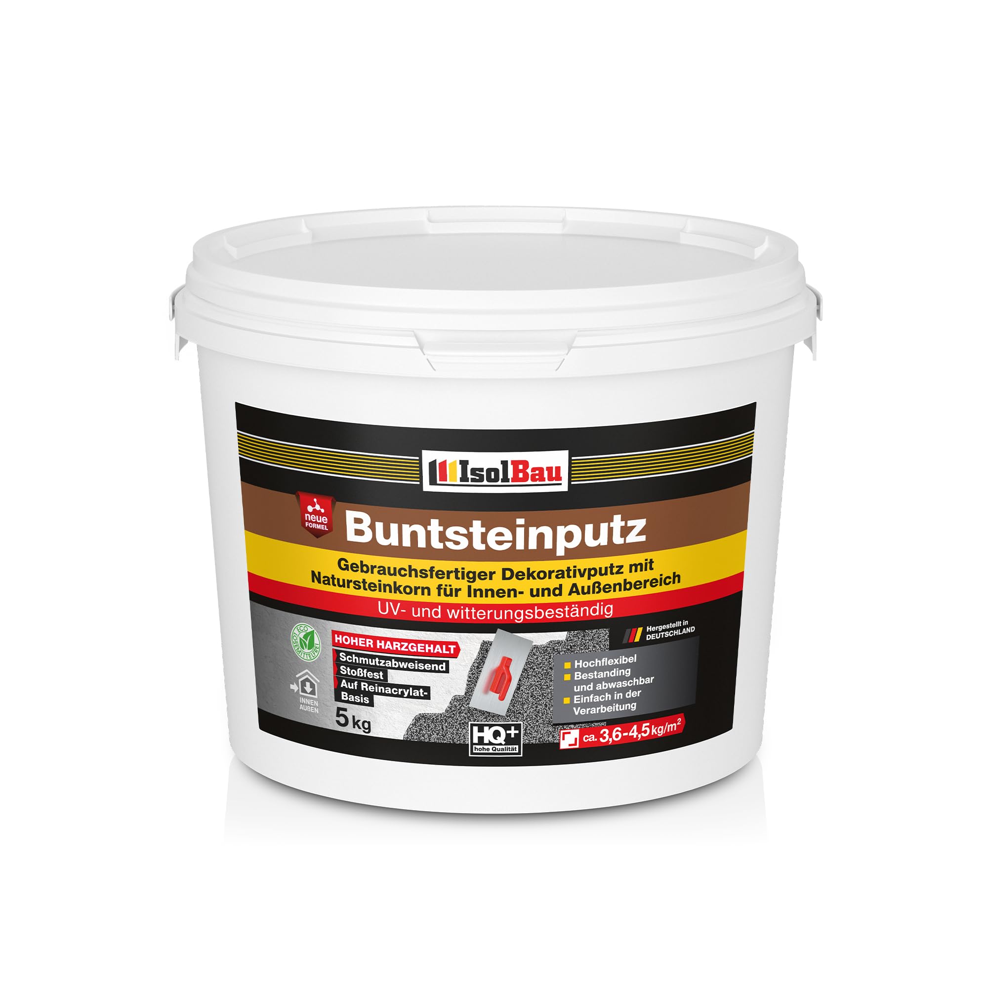 Isolbau - Buntsteinputz für Innen und Außen (Graphit/Rotbraun), 5 kg – BP85 Mosaikputz
