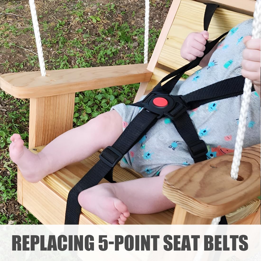 1Pcs Cinture Universali per Seggiolone Cinghie per Seggiolone a 5 Punti, Imbracatura per Seggiolone,Cinture Universali per Seggiolone, per passeggino, seggiolone, carrozzina, passeggino