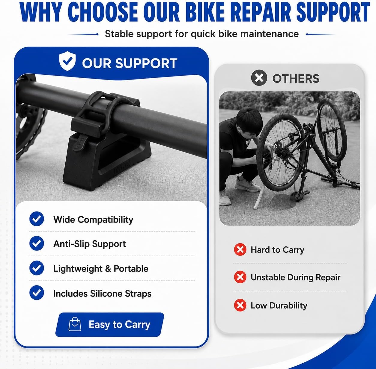 Portable Bike Repair Stand, Handlebar Support for MTB, Road Bike & E-Bike image 4