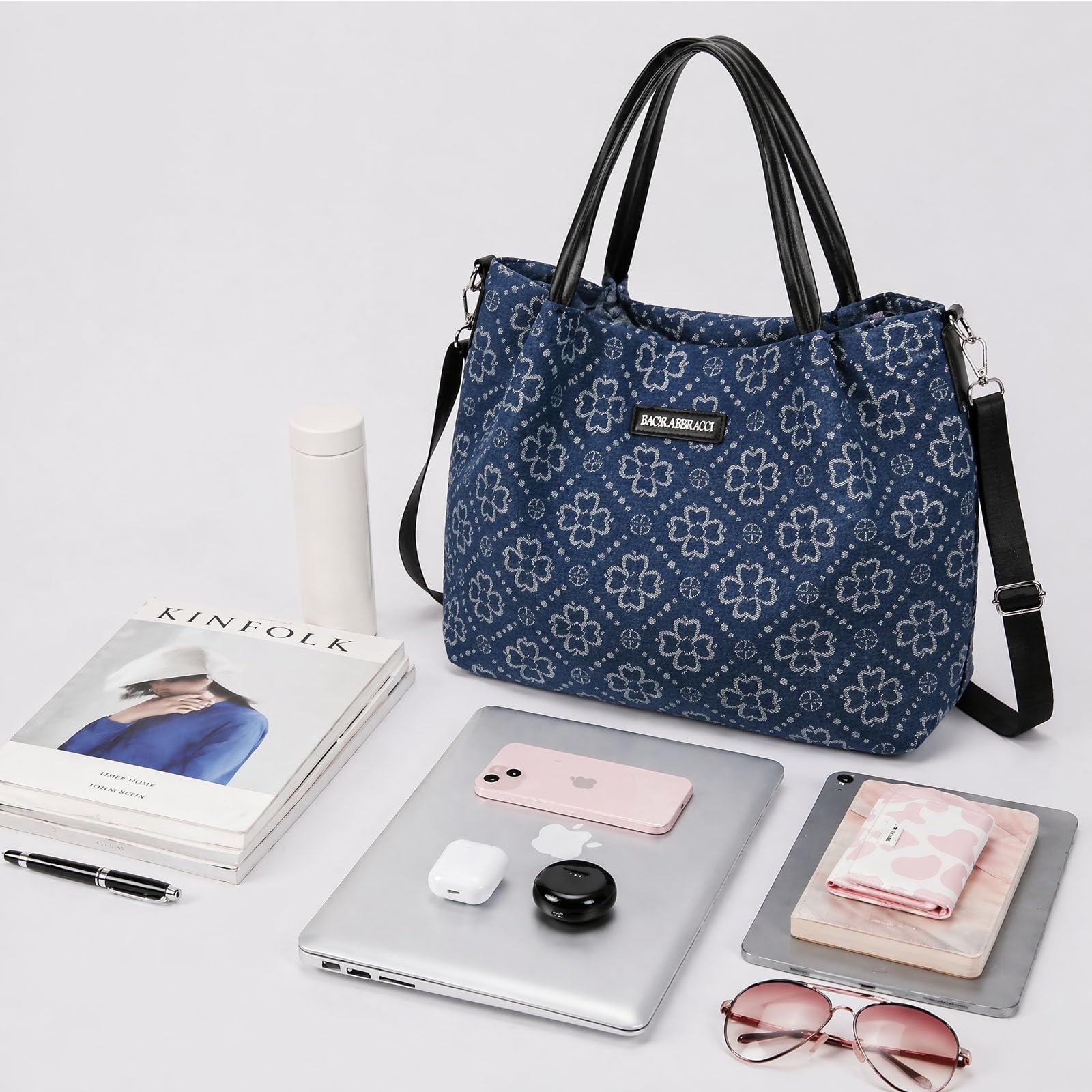 Baci & Abbracci Borsa a Mano Donna in Tessuto Jacquard