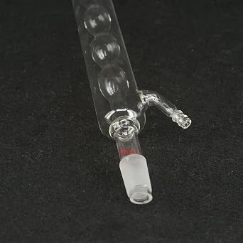 Borosilicate Glass Condenser for Distillation - 200/300/400mm Lengths, Compatible with 19/26 & 24/29 Joints(200mm Joint 19)