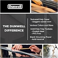 Vista 7 de Dunwell Art Portfolio - Carpeta de 9 x 12 pulgadas (azul), papel de montaje negro, carpeta de portafolio para obras de arte, carpeta de arte de 9 x