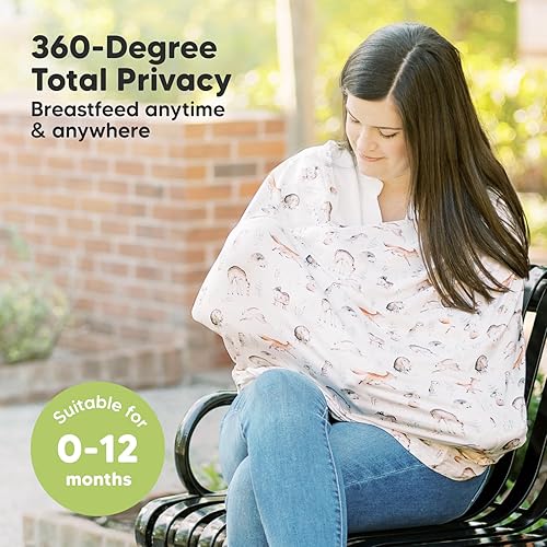 Miniatura 3 de KeaBabies Funda de lactancia, funda de lactancia materna para mujer, toldo para asiento de automóvil para niña, niño, toldo multiusos para asiento