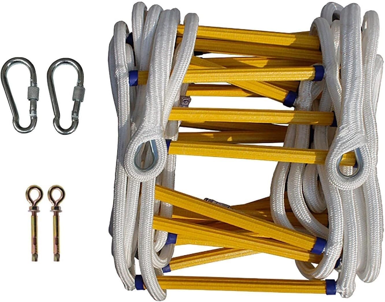 Fire Escape, Rope Ladder With Hook, Quick Deployment, Compact And Light Type, From Windows And Balcony(8m/26.3ft)
